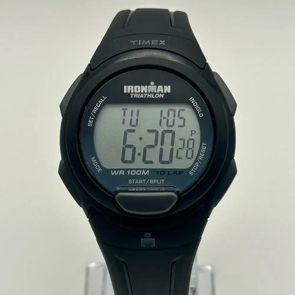 Timex Ironman T5K608 Black 10 Lap Essential Essential Watch Working New Battery